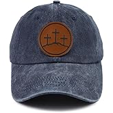 Christian Gifts for Men Women, Religious Cross Hats, Adjustable Jesus God Baseball Cap,Leather Patch