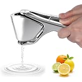 Lemon Squeezer, Stainless Steel Lemon Juicer, Dishwasher Safe | Manual Juicer for Lemon, Lime &amp; Citrus, Heavy Duty Handheld Citrus Squeezer, Flat-Fold Design for Easy Storage