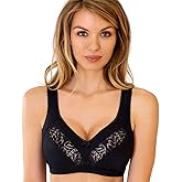 Rosme Plus Size Wireless Soft Bra Padded Straps Unpadded Lingerie Galla Black Beige White