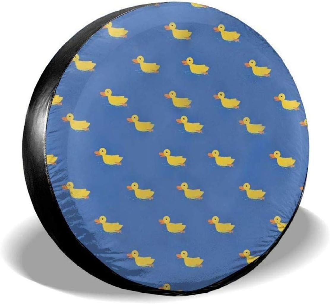 Yellow Duck with Blue Sports Fan Tire Covers Universal