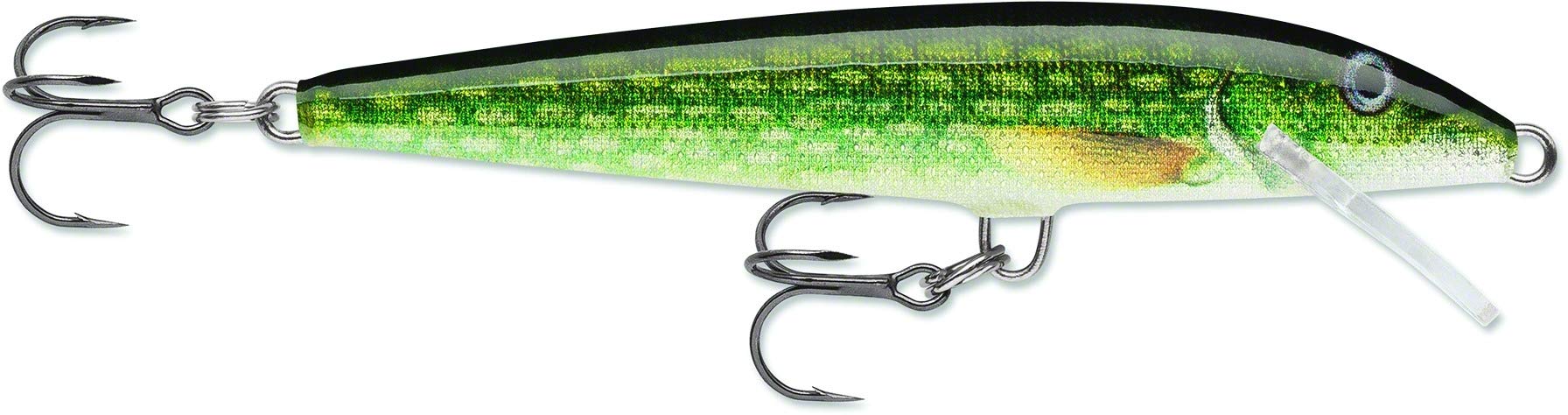 Rapala F09PKL Original Floating Lure, Size 09, 3 1/2" Length, 3'-5' Depth, 2# 7 Treble Hooks, Live Pike, per 1, One Size