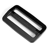 Strapworks Black Plastic Tri-Glide Slide – for Bag Straps, Rifle Slings, Dog Collars - 2 Inch, 2 Pack