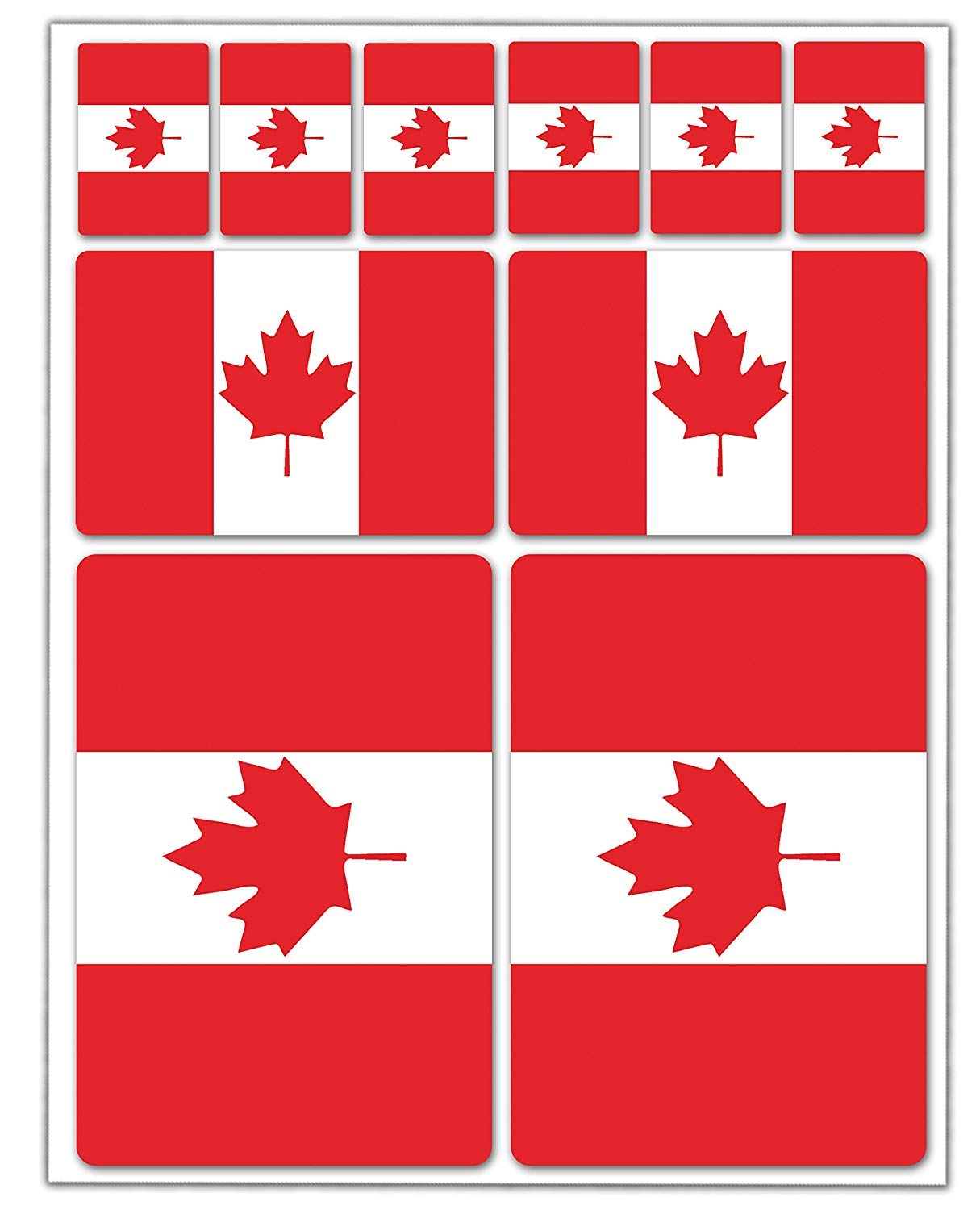 10 x Vinyl Stickers Set Decals Canada Canadian National Flag Car