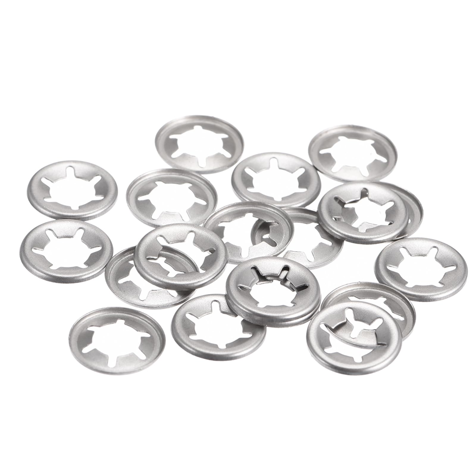 Kozelo 20pcs M8 Internal Tooth Star Locking Washer - [7.4mmID x 15mmOD] for Shock Absorption of Mechanical Equipment Quick Speed Locking Washers 304 Stainless Steel — image 1