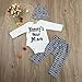 FEITONG Newborn Infant Baby Boy's Print Romper Tops+Long Pants +Hat (3-6 Months, Black #2)