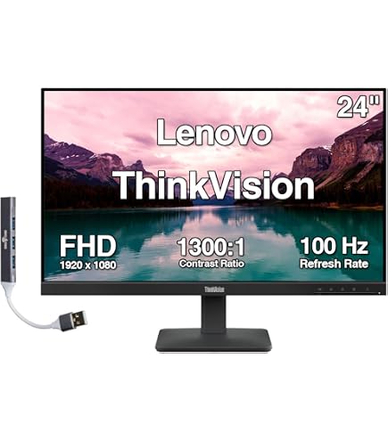 ThinkVision Lenovo T24i-30 LCDモニター　未使用 Amazon.com: Lenovo ThinkVision T24i-30 23.8p TS : Electronics