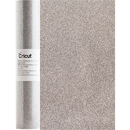 Cricut Glitter Adhesive Vinyl Ironon Silver Shimmer Bulk , 12 In. X
