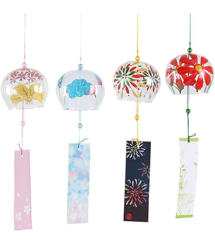 Amazon.com: Falytemow Japanese Style Wind Chimes Romantic Flowers