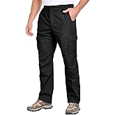 Zalify Work Cargo Pants for Men, Tactical Ripstop Pants with 10 Pockets, Hiking Water Resistant Lightweight