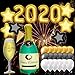 New Years Eve Party Supplies Balloon 2020, Foil Star Champagne Goblet Balloons