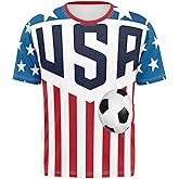 2026 USA Canada Mexico Soccer Jersey T-Shirt-Polyester Short Sleeve Tee for Fans-Comfy Breathable Sports Top