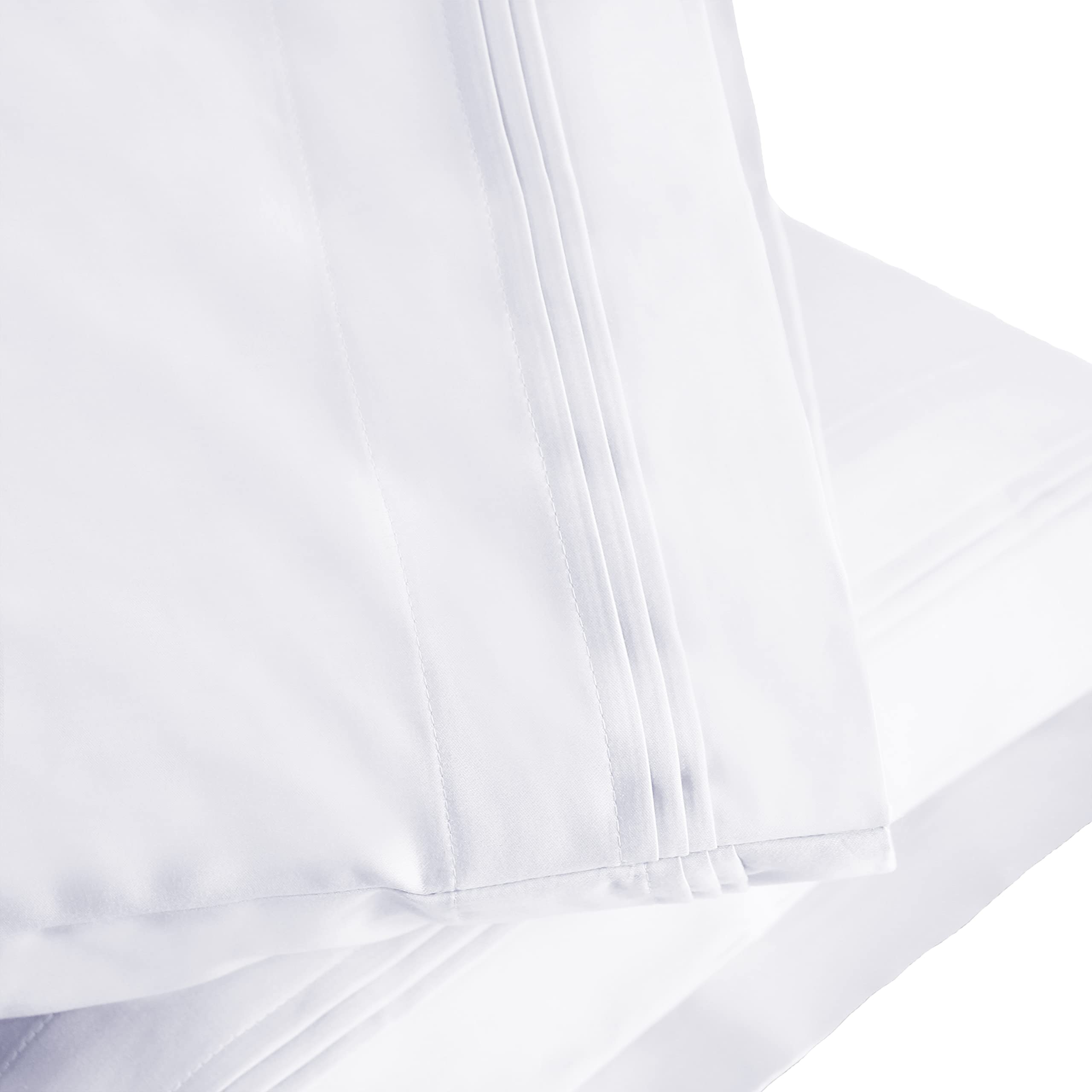 Home City, 100% Cotton, Bed Linen Set, White - King Pillow