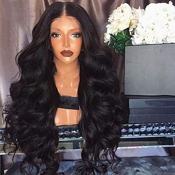 Amazon Com Yuema Women Long Full Wig Brazilian Remy Human Hair