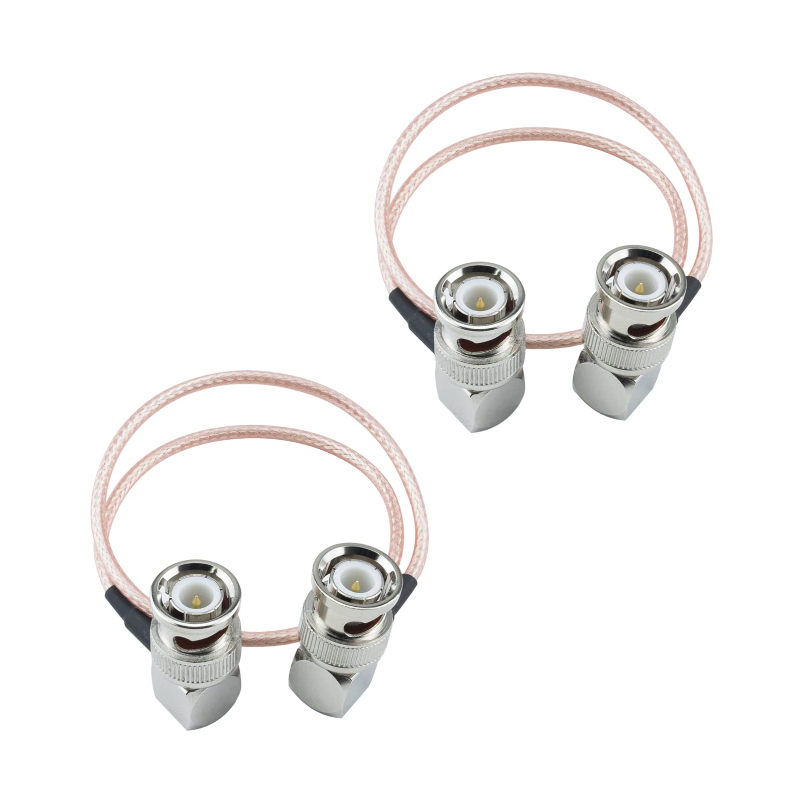urcianow BNC Male Right Angle to 90 Degree BNC Male 12inch BNC Elbow Cable RG316 Coaxial Cable BNC Connector Right Angle Extension Cable 30CM for WiFi Antenna Pigtail Jumper HD SDI Video