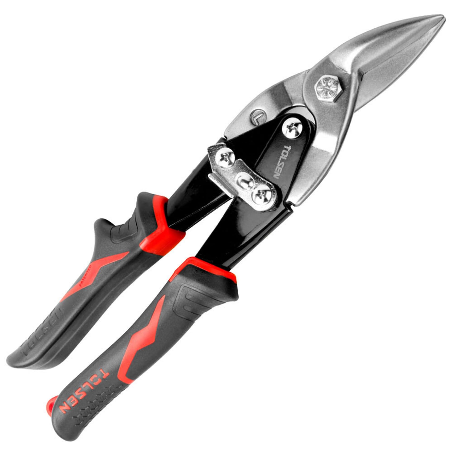 Tolsen Aviation Tin Snips Left Cut - Heavy Duty Sheet Metal Cutting Shears 250mm (10")