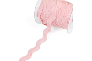 BIAS BESPOKE 3 Yards of Deja 1" Wide Cotton Candy Pink Viscose-Rayon RIC Rac Trim, Made in Italy