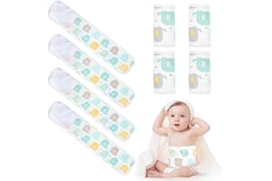 FAMJOALE 4Pcs Baby Infant Umbilical Cord Belly Band Cartoon Cotton Baby Belly Belt, Adjustable Newborn Belly Button Wrap, Bab