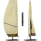 Lebouri Patio Umbrella Cover Waterproof: 600D Heavy Duty Outdoor Umbrella Cover - Cantilever Offset Parasol Cover for 9-13 FT Umbrellas