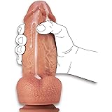 2.67'' Diameter Huge Thick Dildo, Realistic Silicone Dildos with Strong Suction Cup for Hands-Free and Anal Play, G-spot Gian