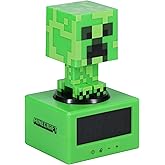 Minecraft Creeper Icon Alarm Clock - Officially Licensed Minecraft Product | Tap Head Snooze Feature &bull; Built-In Night Light Glow &bull; 16cm Iconic Creeper Design &bull; Battery Powered Gaming Gift