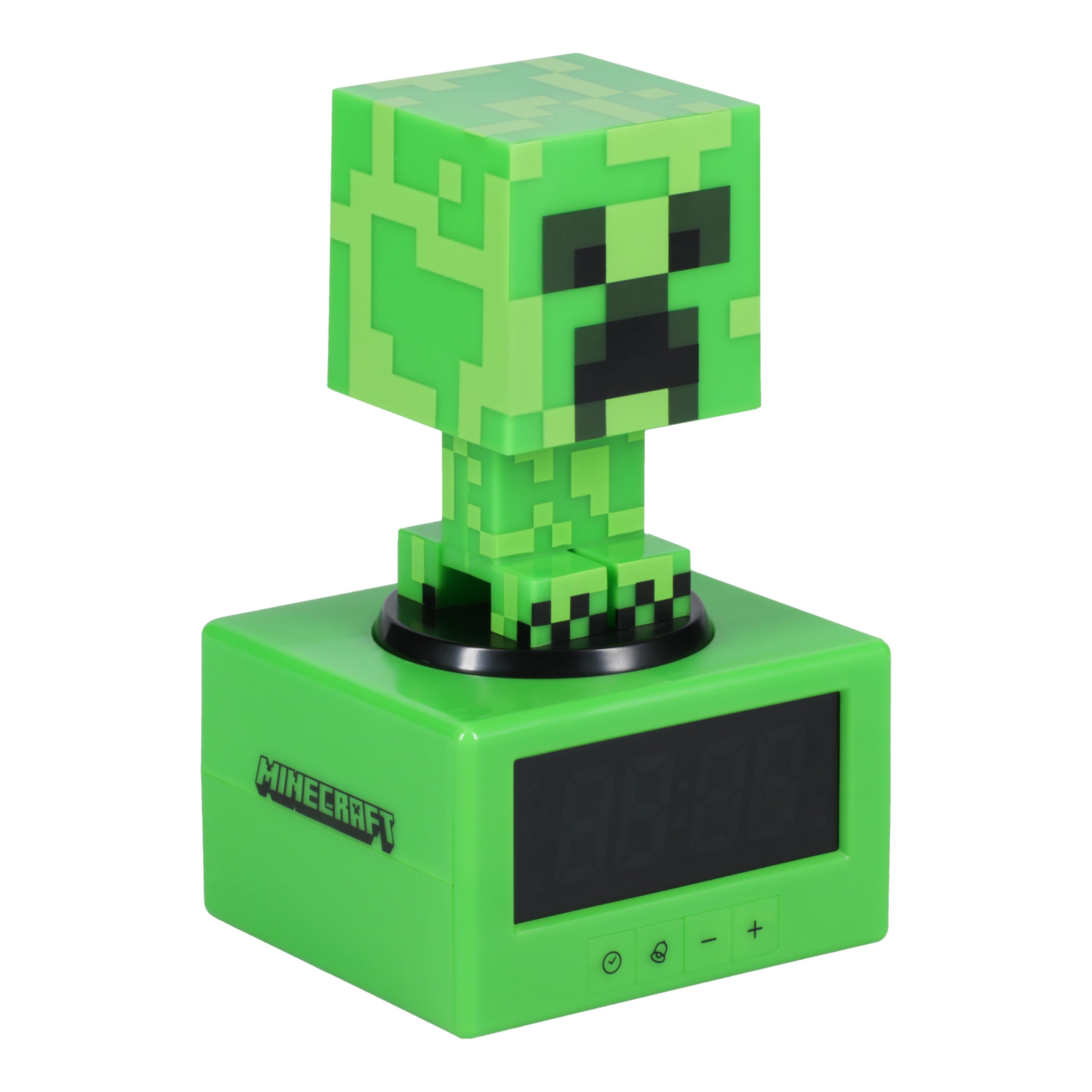Photo 1 of Paladone Minecraft Offical Licensed Creeper Icon Alarm Clock and Night Light for Kids and Tweens, Gaming Room Accessory - Minecraft Gamer Enthusiast Novelty Gift