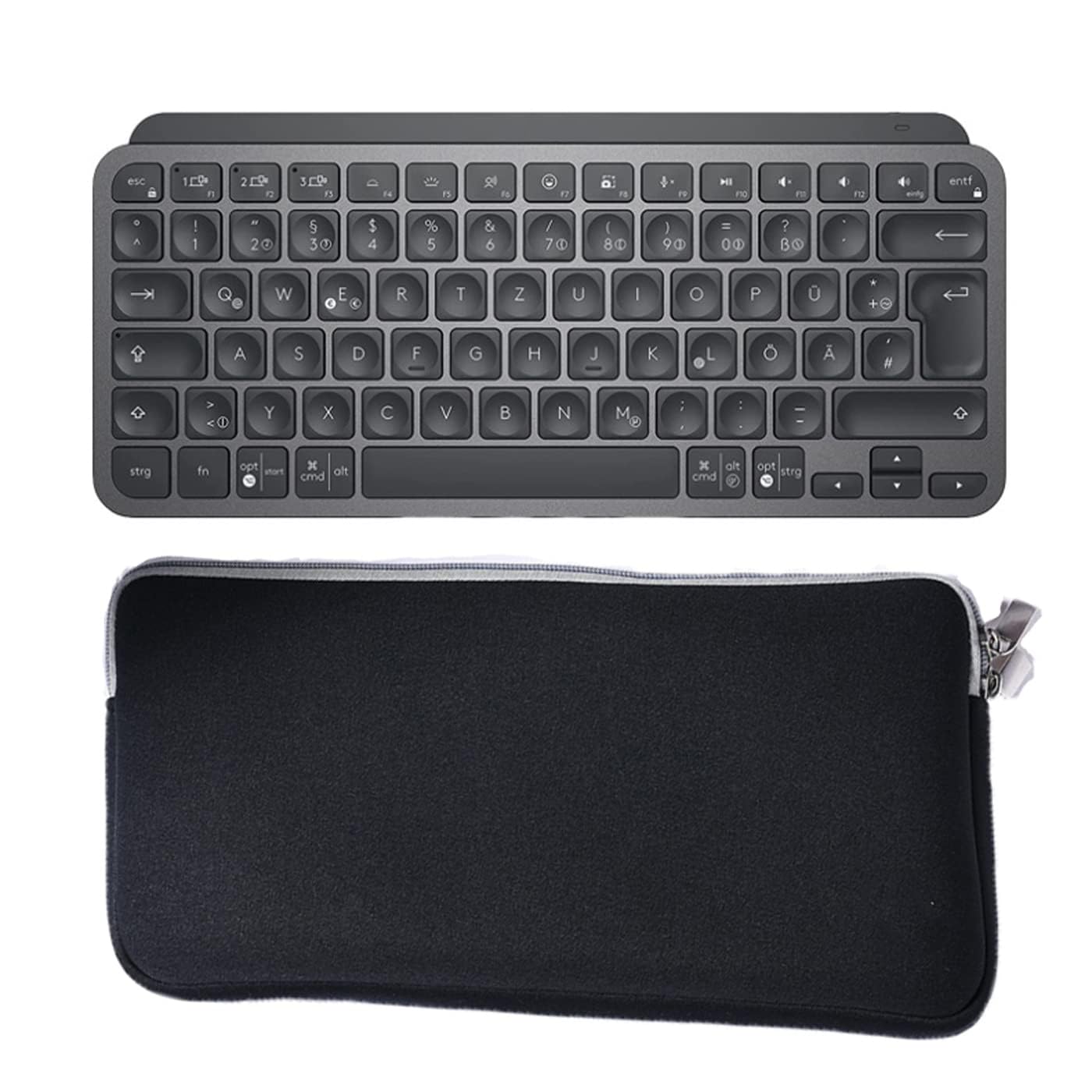 bright Travel Carrying Case for Logitech MX Keys Mini,Compatible with New Logitech MX Keys Mini (Black) (Black)
