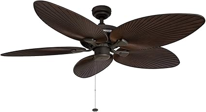 Honeywell Palm Island 52 Inch Tropical Ceiling Fan Five Palm Leaf