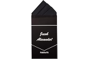 Jacob Alexander Men's Pre-Folded Triangles Pocket Square Handkerchief