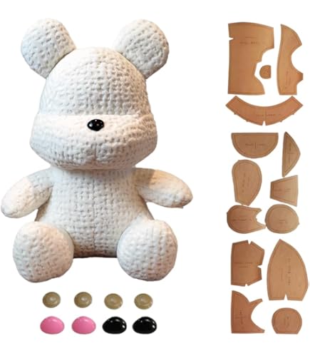Kullaloo Ensemble De Tissus/coffret Cadeau à Coudre Pour Ours En Peluche – Avec Instructions De Couture (français Non Garanti) Imprimées Et Yeux De Sécurité, Emballé Dans Une Charmante Boîte Cadeau