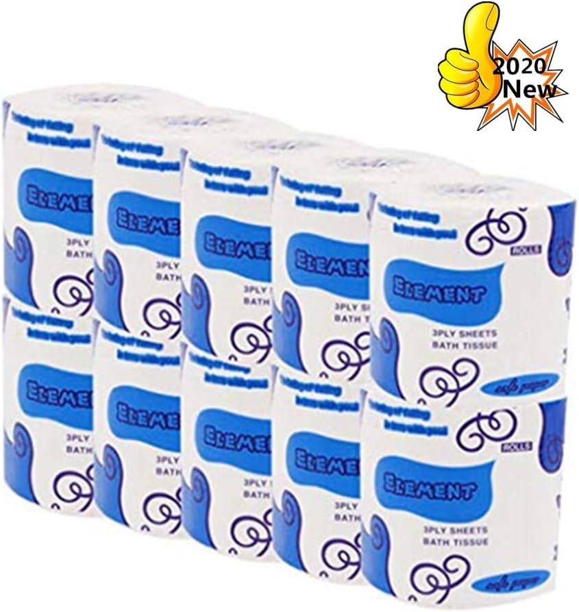 2020 Best White Toilet Paper - 3 Ply Soft Toilet Papers Pack Toilet Roll Tissue Roll Paper Towels Tissue For Home Kitchen Silky Smooth Toilet Tissue Paper Towels for Daily Use (A-10 Rolls)