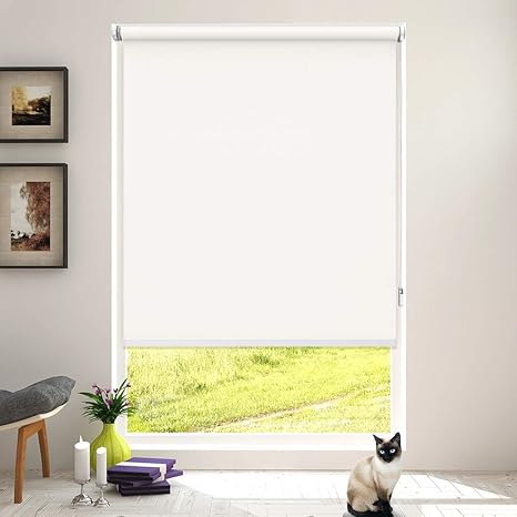 Amazon Keego ローラーシェード 窓用 ブラックアウト ドリル不要 コード付き ローラーブラインド カスタムカットサイズ 工具不要 取り付け 寝室 キッチン用 30 W X 60 H ロールスクリーン オンライン通販
