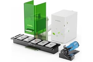 xTool F1 2-in-1 Dual Laser Engraver with Slide Extension, Rotary Extension and Smoke Purifier, Lightning Speed Desktop Fiber 