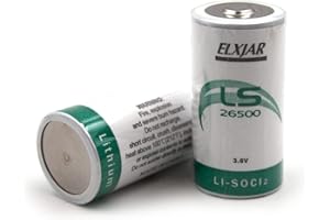 Lunggwey (2-Pack) 3.6V 9000mAh ER26500 C Size Lithium Thionyl Chloride Battery for SAFT LS26500, SL-770, Tadiran TL-5920, Fleet Monitoring, Carbon Monoxide Detectors