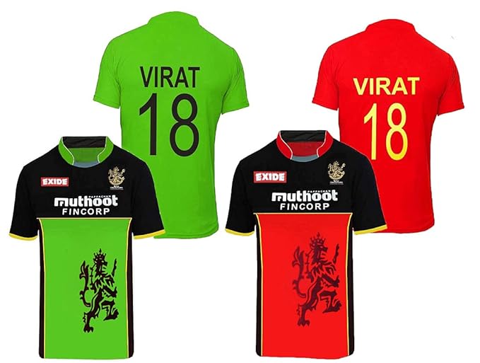 ufa rcb Green Jersey 2021 & rcb Jersey 2021 (XXLarge 44) Amazon.in