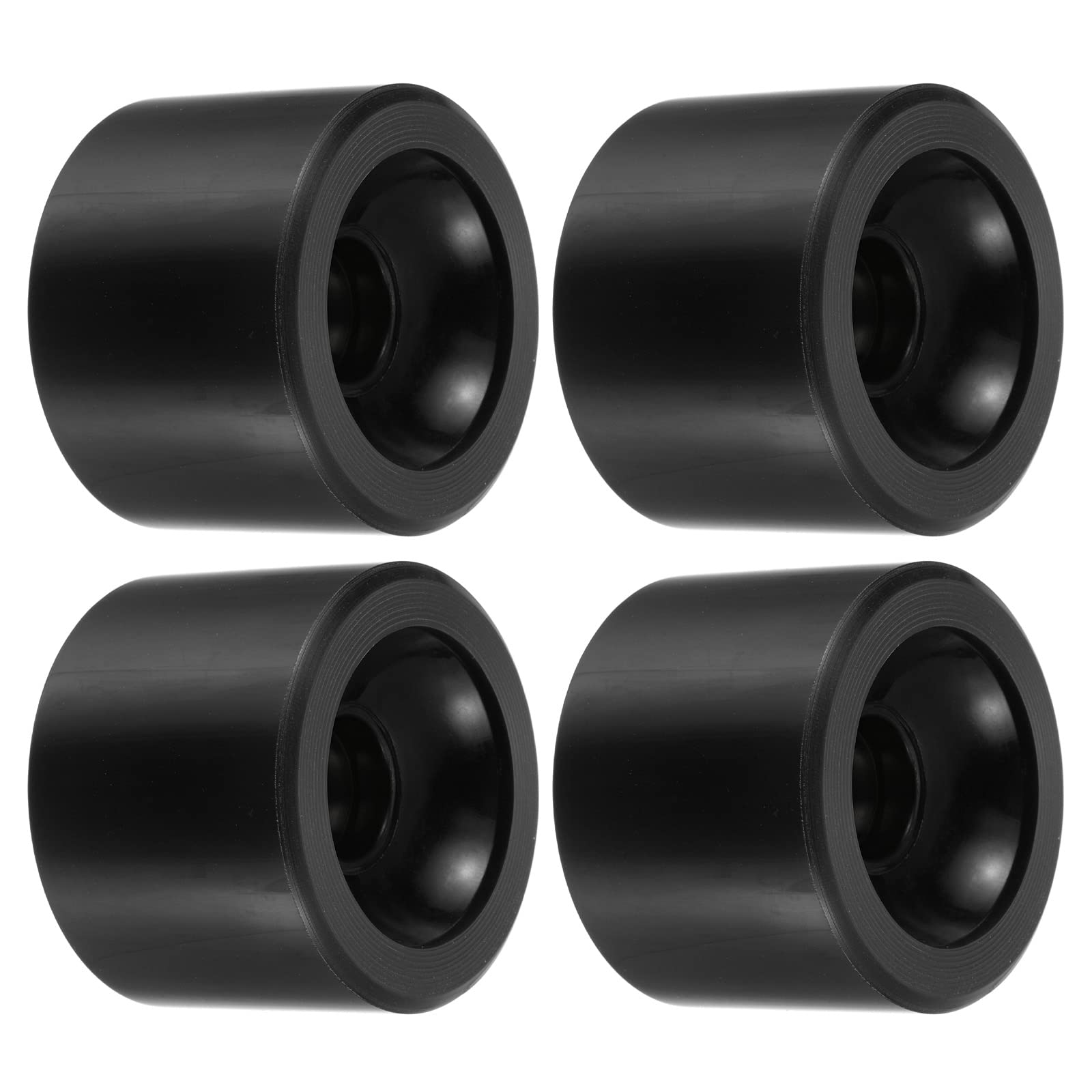 PATIKIL 70mm 78A Longboard Wheel Soft, 4 Pack Cruiser Wheels Street Wheels for Skateboards Skateboard Wheel Replacement PU, Black — image 1