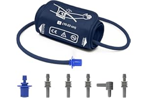 ZIQING Small Blood Pressure Cuff for Pediatric/Kids, Child Blood Pressure Cuff(15-22cm) with 6 Different Blood Pressure Connectors are Compatible with Almost All Bp Monitors