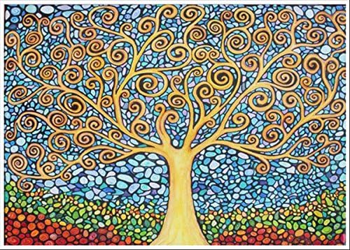 AURNEW 5D DIY Diamond Painting Tree Diamond Painting Cross Stitch Colorful Dream Tree Diamond Drill Rhinestone Home Decoration (3038cm)