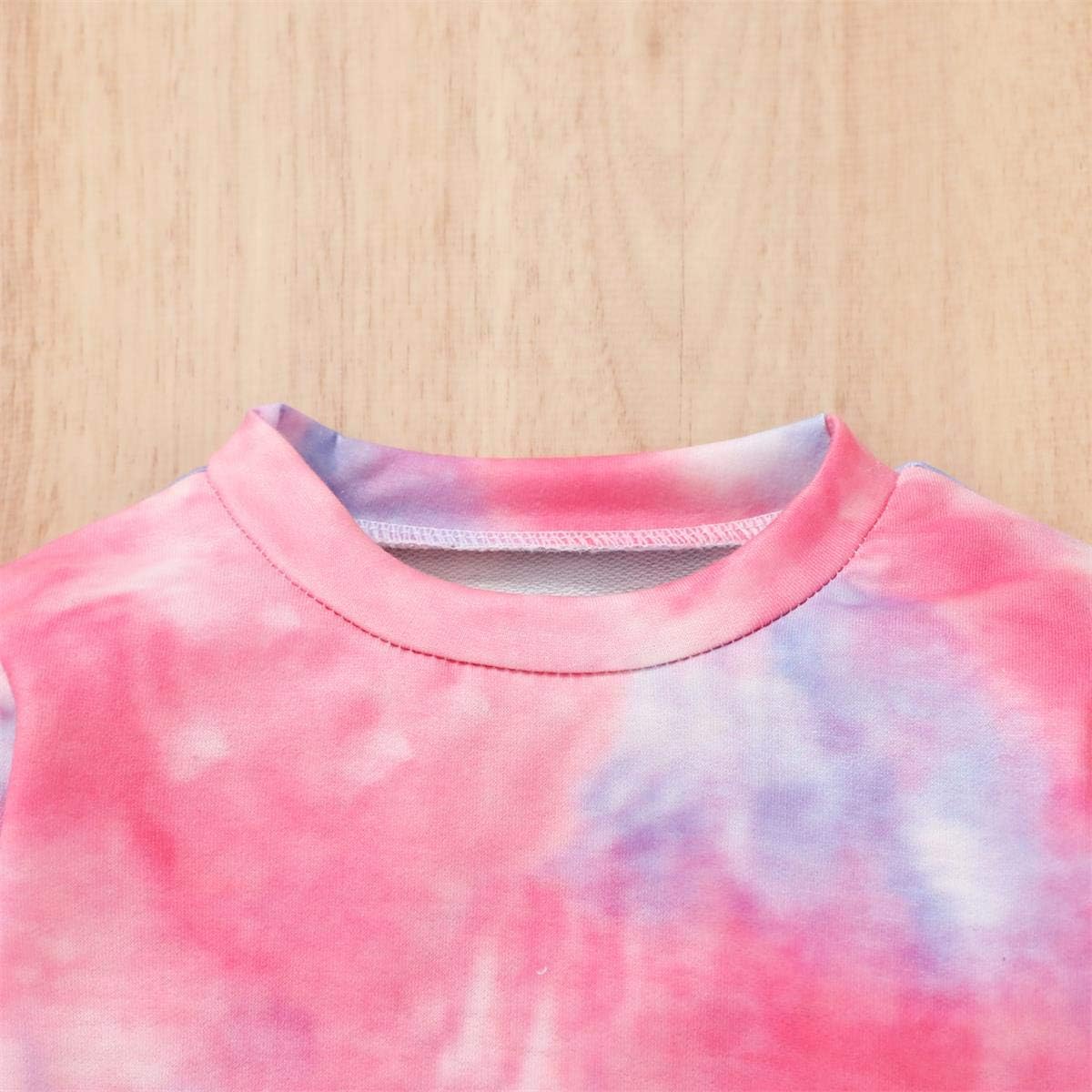 Toddler Baby Girls Sweatshirt Leopard/Tie Dye Casual Blouse Top Fashion Pullover Shirt Fall Winter Outfit: Clothing