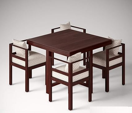 Sheesham Wood Furniture Solid Wood 4 Seater Dining Set Finish