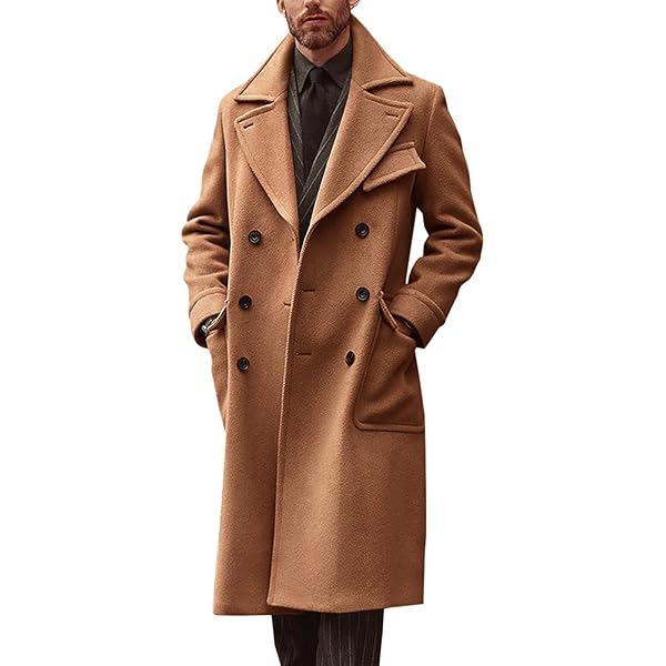 LEATHER JACKET MENS Mens Double Breasted Cashmere & Wool