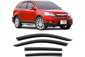 Voron Glass Tape-on Extra Durable Rain Guards for Honda CR-V (CRV) 2007-2011 SUV, Window Deflectors, Vent Window Visors, 4 Pieces - 120027