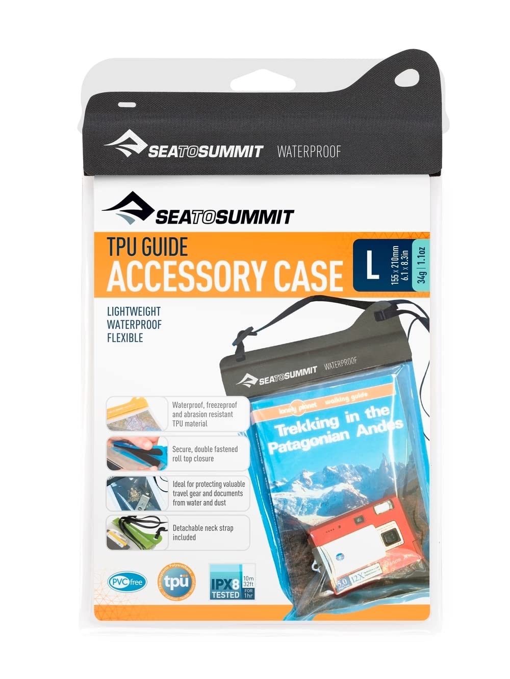 Sea To Summit Unisex's TPU Guide Accessory Waterproof Case-Black/Clear, Large