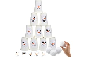HyDren Snowball Bowling Game Winter Christmas Birthday Party Games Make Your Own Winter Xmas Play Supplies Ideal for Christmas Parties Xmas Indoor Play and Family Entertainment