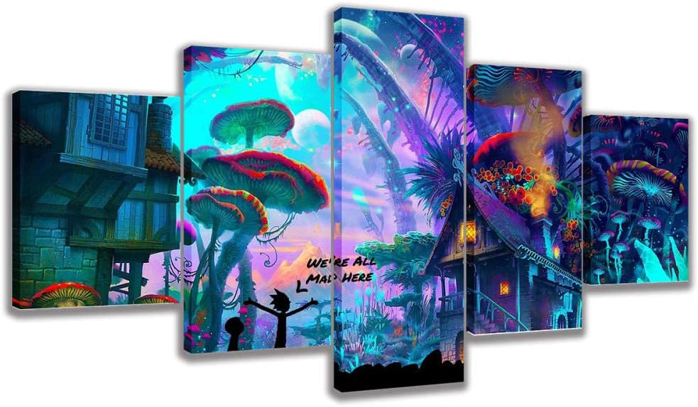 Imagen impresa Trippy Rick and Morty Impresión artística Imágenes Arte