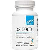 XYMOGEN D3 5000 - Bioavailable Vitamin D3 5000 IU (125 mcg) - High Potency Vitamin D Supplement to Support Immune Health, Bone + Heart Health (180 Softgels)