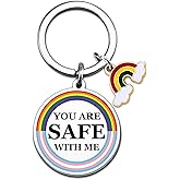 VIESUJI LGBTQ Gifts for Gay Men Guys Lesbian Gifts for Women Pride Keychain for Boyfriend Girlfriend Couples