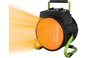 GARDTECH Outdoor Heater for Patio, Portable Patio Heater for Garage with Overheat Protection, Fast Heat PTC Ceramic Portable Garage Heater for Workshop, Greenhouse, Tent and Indoor Use