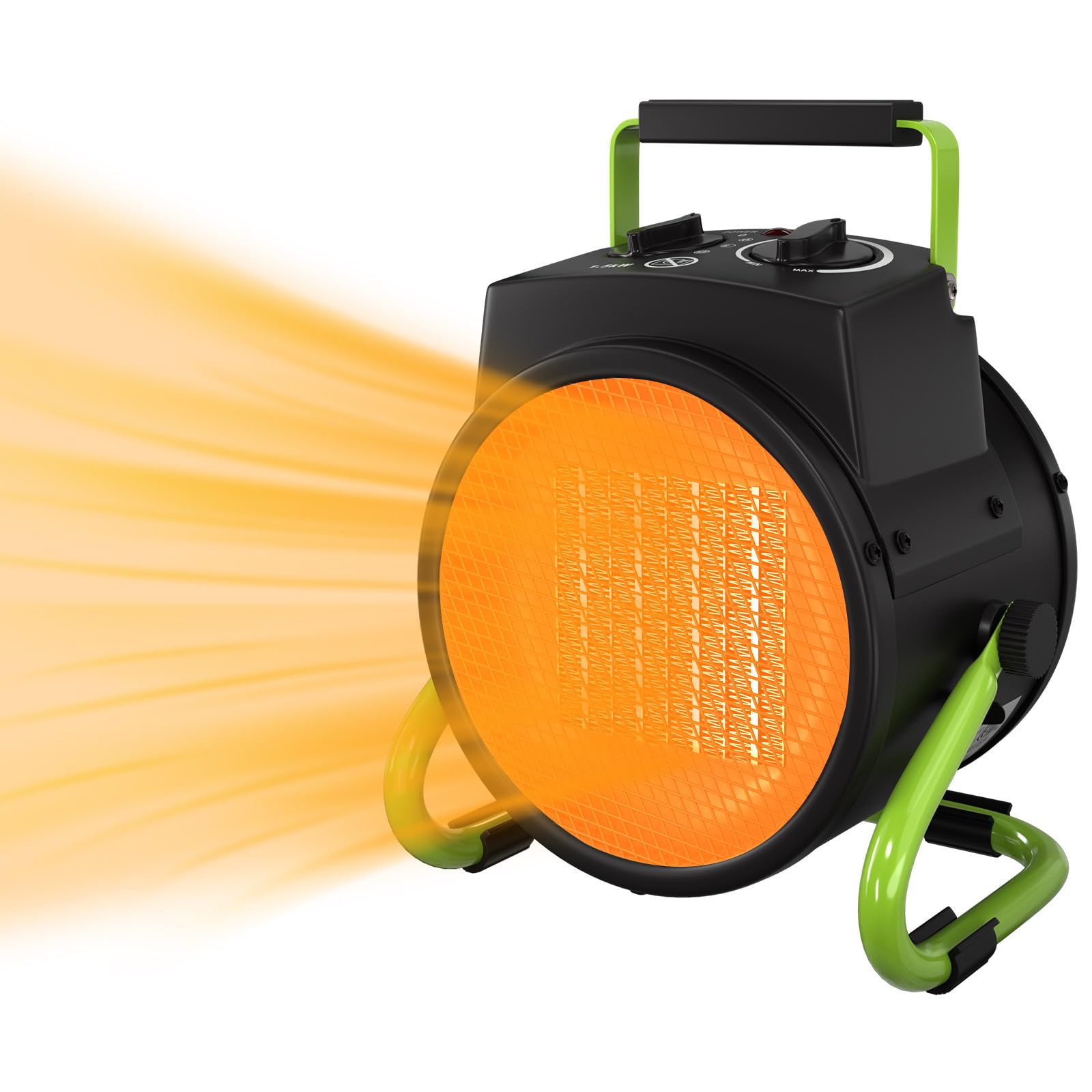 Photo 1 of Outdoor Heater for Patio, Portable Patio Heater for Garage with Overheat Protection, Fast Heat PTC Ceramic Portable Garage Heaters for Workshop, Greenhouse, Tent and Indoor Use