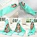 Baby Hooded Towel with Bear Ear Soft and Thick 100% Cotton Bath Set for Girls, Boys, Infant ad Toddler, Good Choice for Baby Shower Gift (Green)