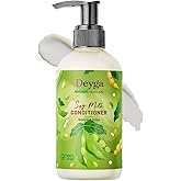 Deyga Soy Milk Conditioner 220ml for Frizz Control, Split Ends & Smooth Hair | Protein-Rich Hydration with Soybean, Argan Oil, Coconut Extract & Vitamin E | Soft, Silky, Voluminous Hair